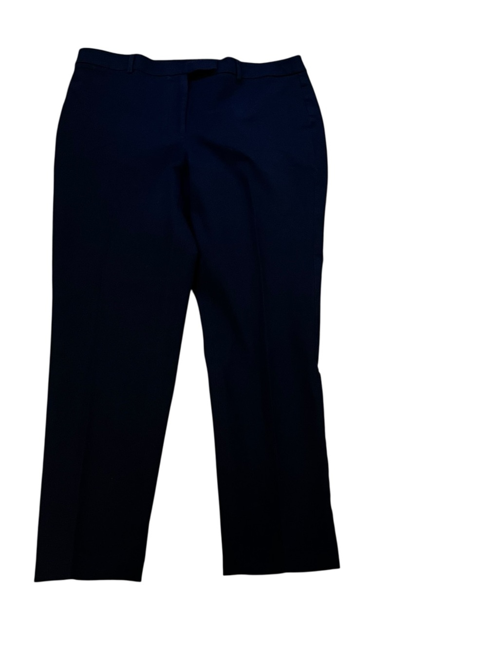 Talbots high waist straight navy trousers office pants 14